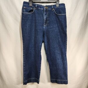 Jones Sport Stretch Womens Capri Jeans Size 12 Blue Denim Medium Wash